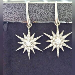 Sun/Starfish Diamonique Drop Earrings